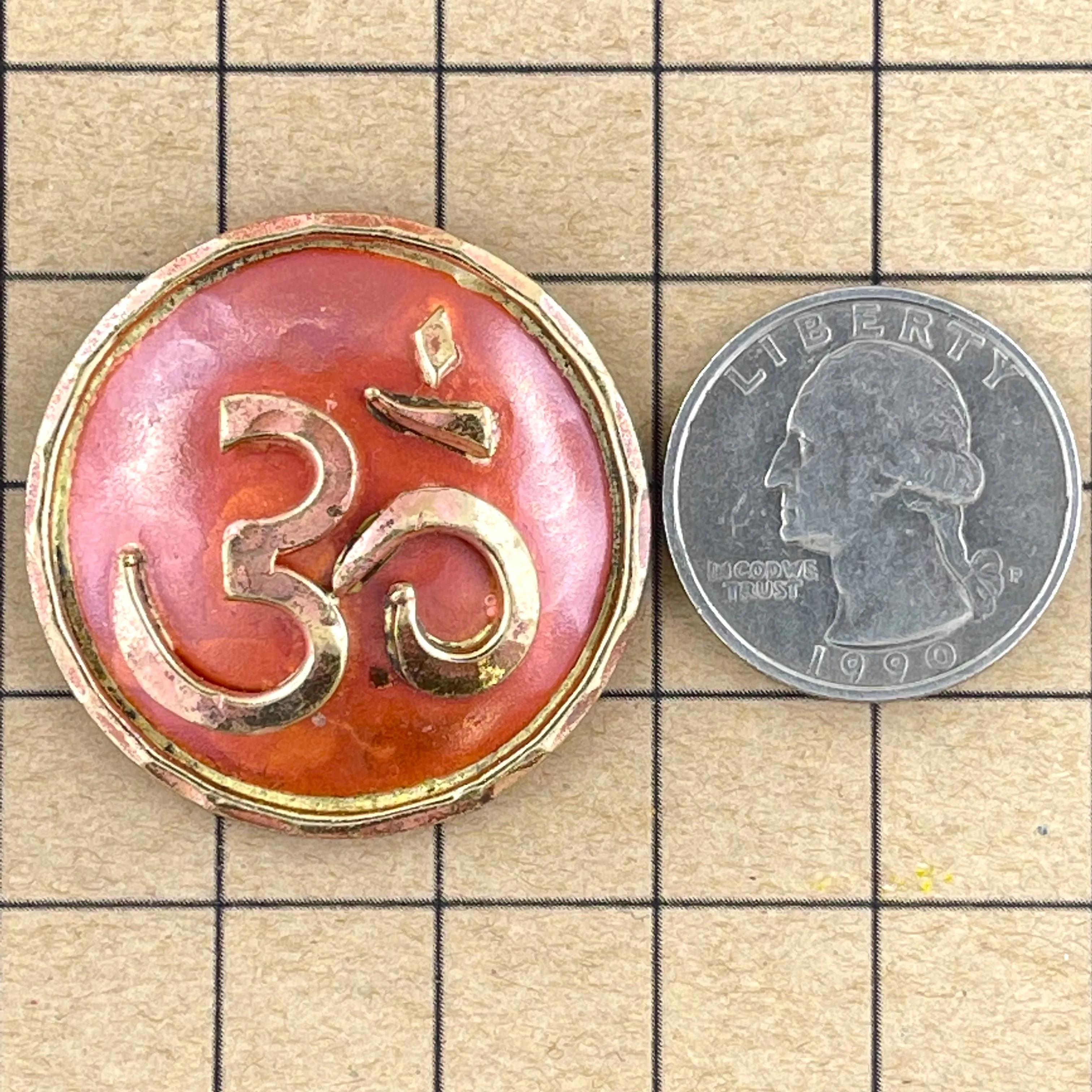 Copper Om Symbol Pendant