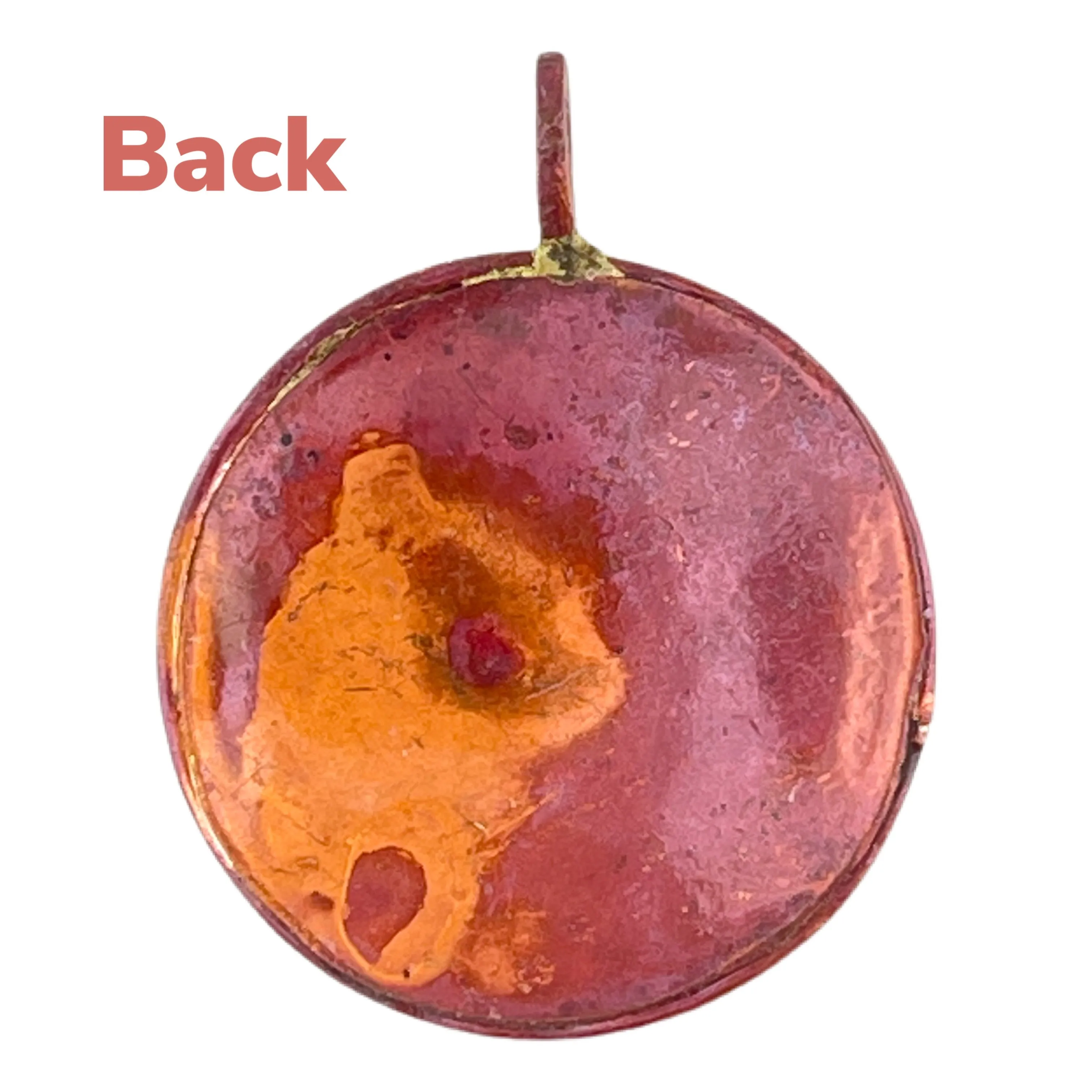 Copper Star in Domed Circle Pendant