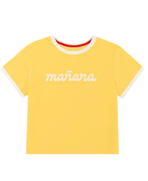 Cropped Logo Ringer - Yellow