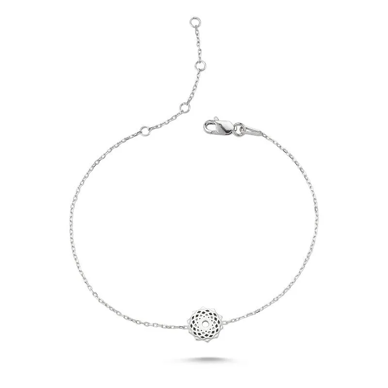 Crown Chakra Silver Bracelet