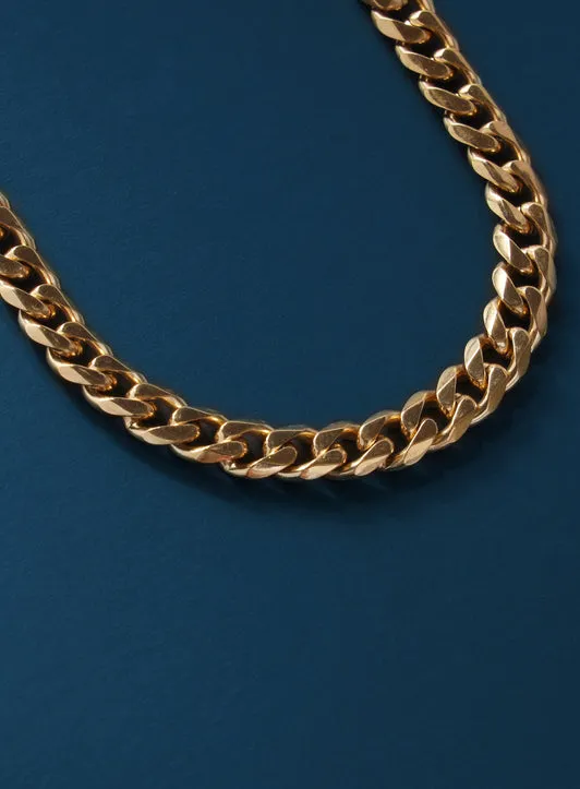 Cuban Link Chain 7mm Gold Plating