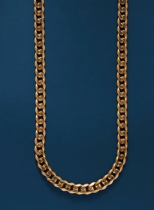 Cuban Link Chain 7mm Gold Plating