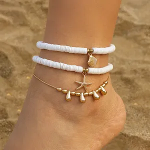 Customized Starfish Water Drop Anklet