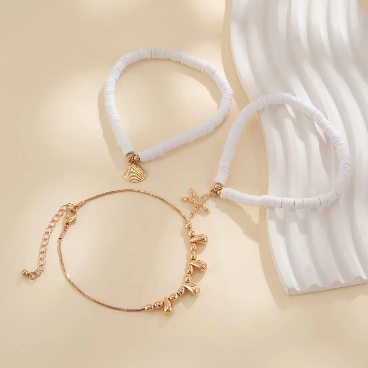 Customized Starfish Water Drop Anklet