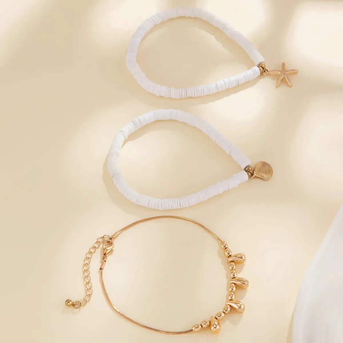 Customized Starfish Water Drop Anklet