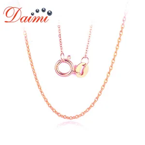 DAIMI 18K Rose Gold Necklace 18K Pure Gold Chain Necklace Fine Jewelry Trendy Genuine Gold Jewelry Basic Chain