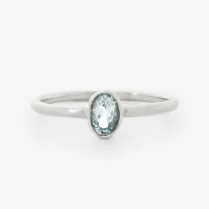 Dainty Blue Topaz Ring