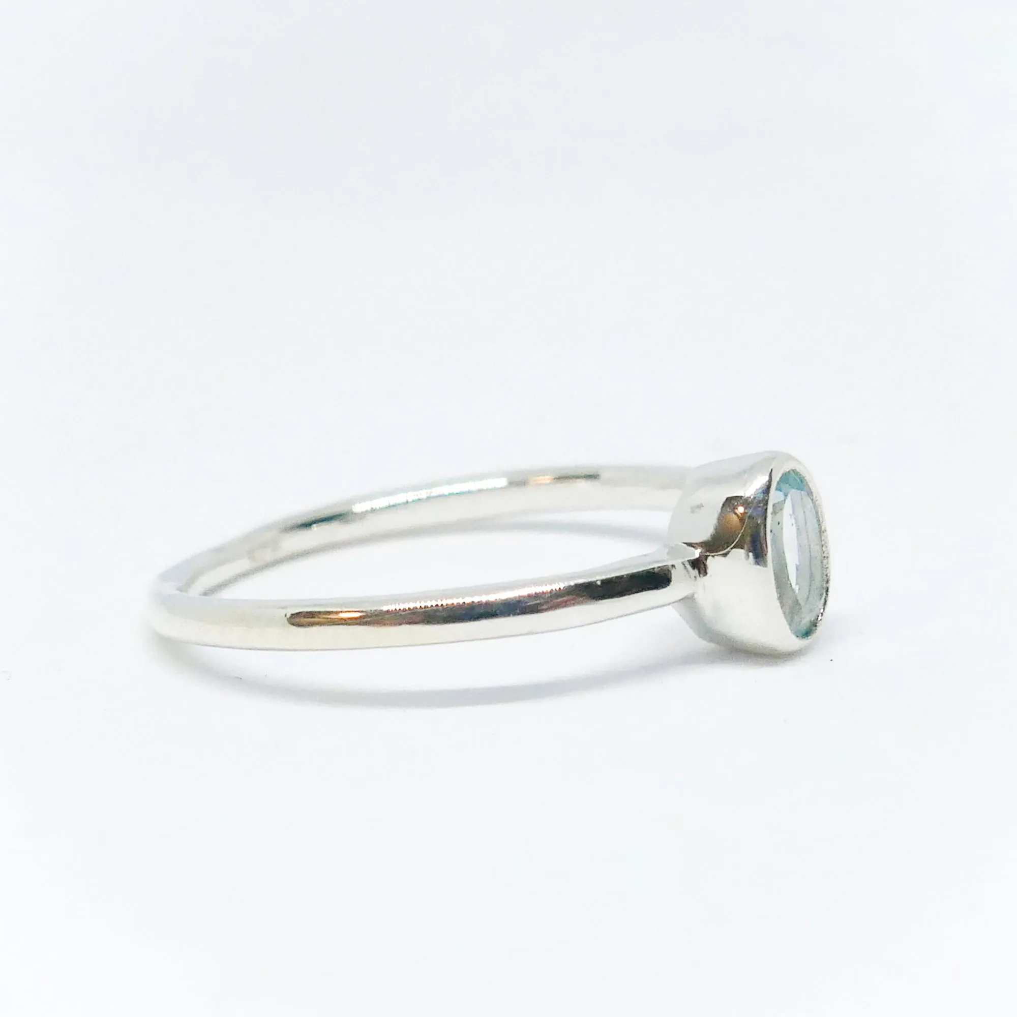 Dainty Blue Topaz Ring