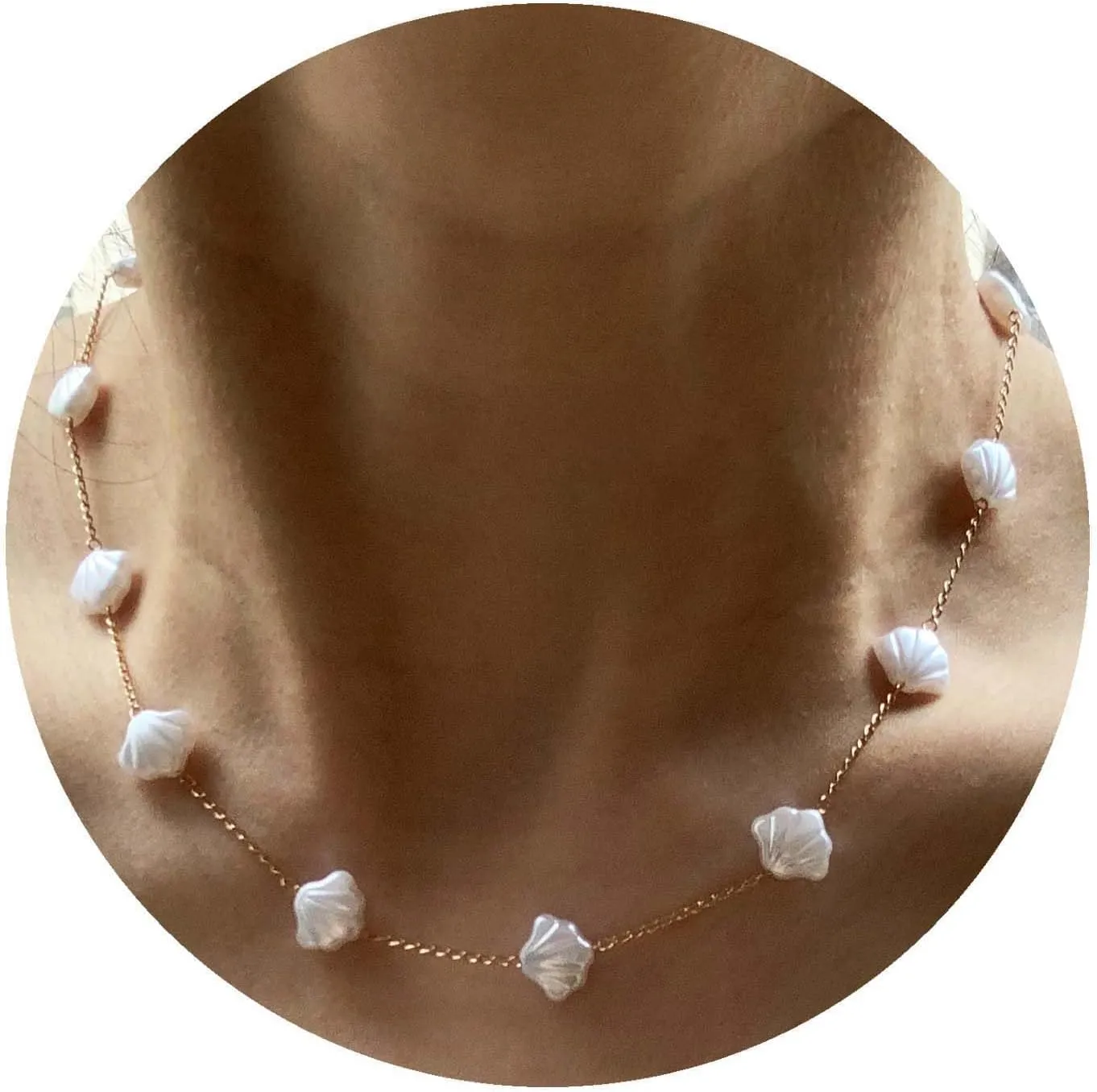 Dainty Pearl Choker Necklace Trendy Gold Necklaces Jewelry for Women