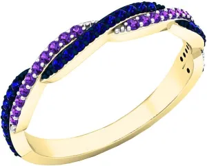Dazzlingrock Collection Round Amethyst & Blue Sapphire Swirl Stackable Wedding Band for Women in Solid Gold