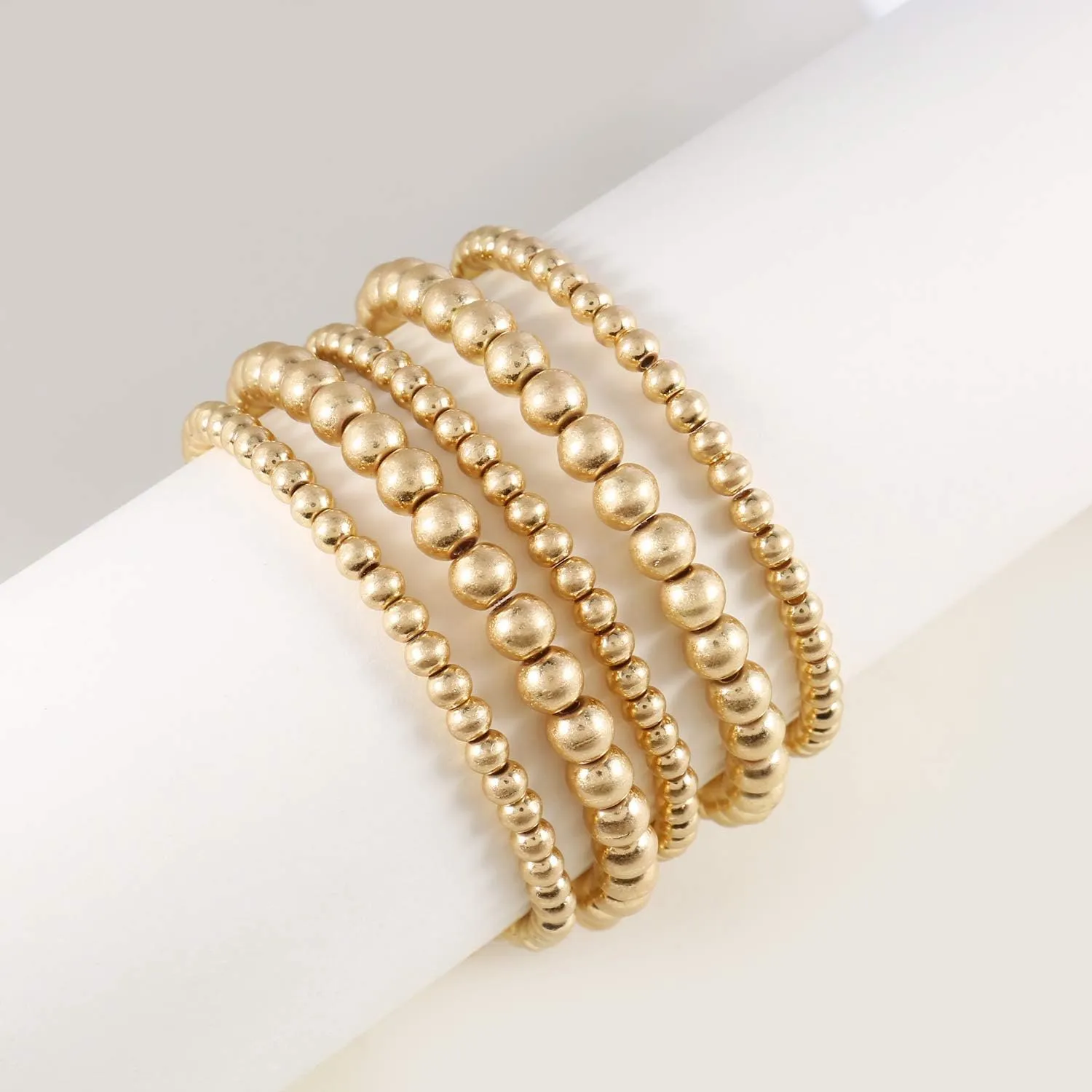 DEARMAY Gold Bracelets Set for Women Trendy, Dainty 14K Real Gold Plated Bracelet Jewelry Waterproof Fashion Stackable Tennis Herringbone Paperclip Link Bracelet Pack Stack Gifts for Women