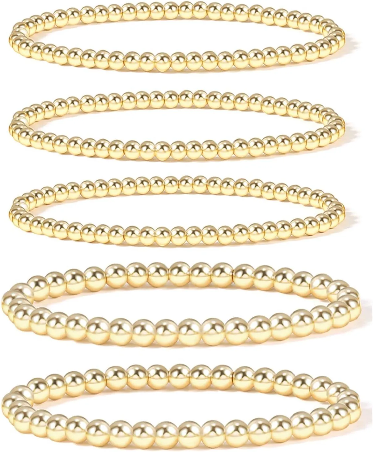 DEARMAY Gold Bracelets Set for Women Trendy, Dainty 14K Real Gold Plated Bracelet Jewelry Waterproof Fashion Stackable Tennis Herringbone Paperclip Link Bracelet Pack Stack Gifts for Women