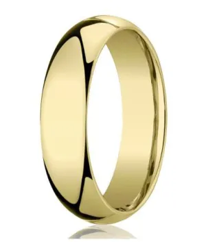 Designer 14K Yellow Gold Wedding Band with Domed Comfort Fit – 5 mm