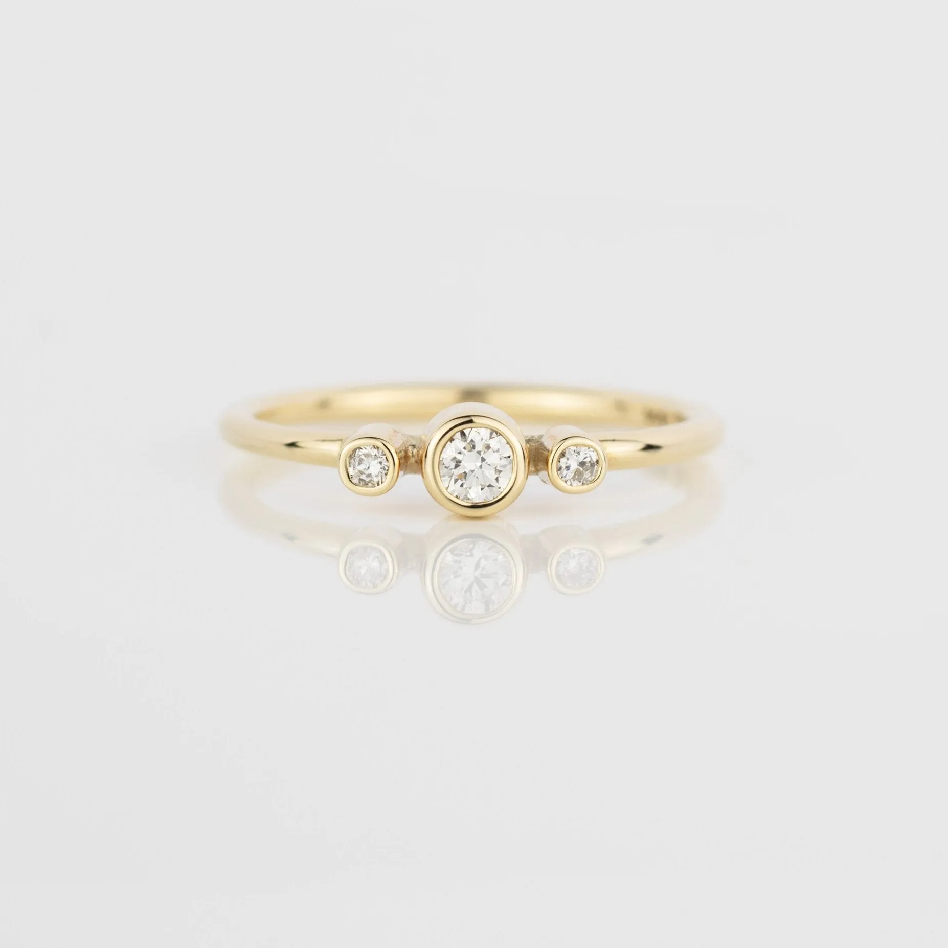 Diamond Gold Trilogy Ring