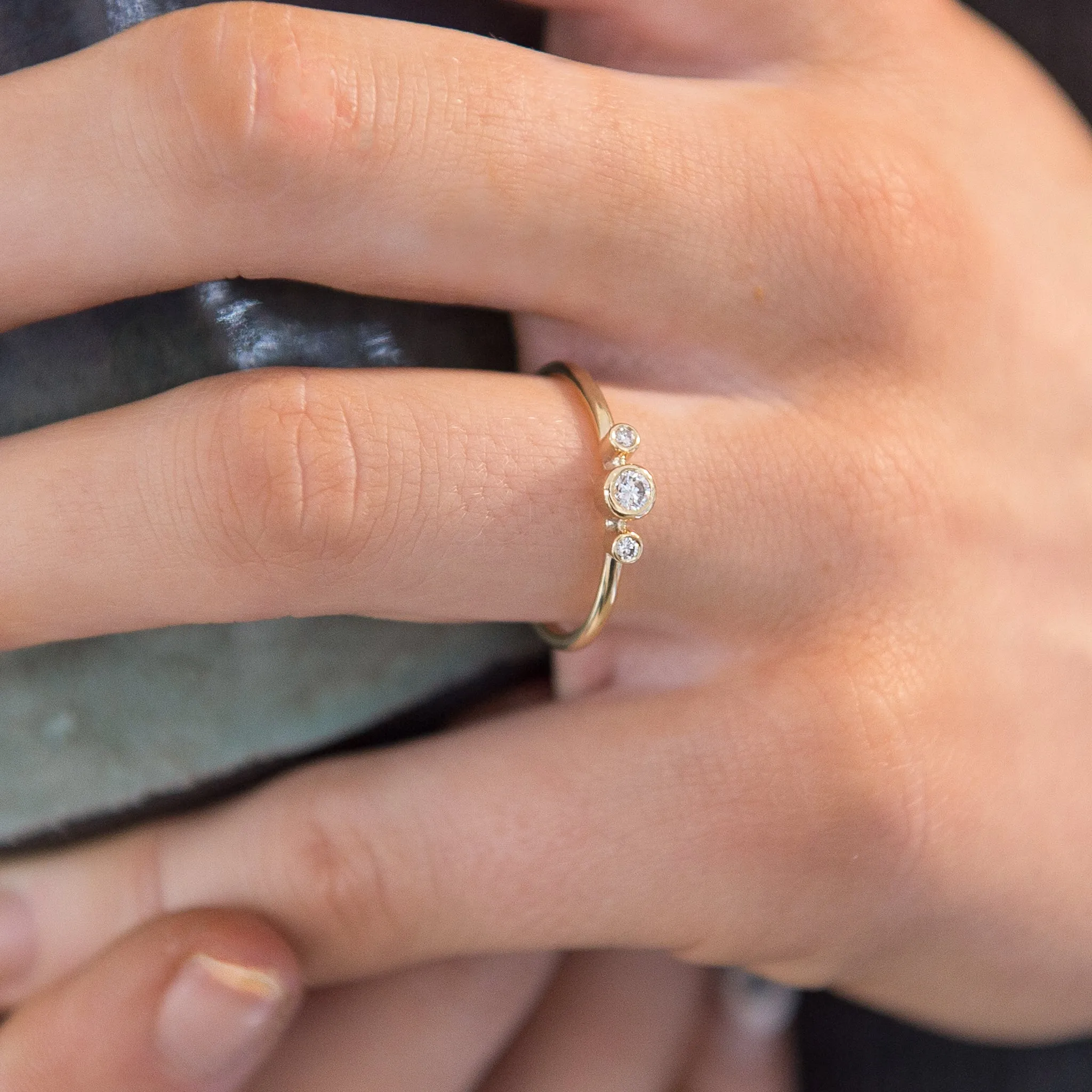 Diamond Gold Trilogy Ring
