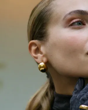 EDBLAD BOLD CREOLE EARRINGS - GOLD