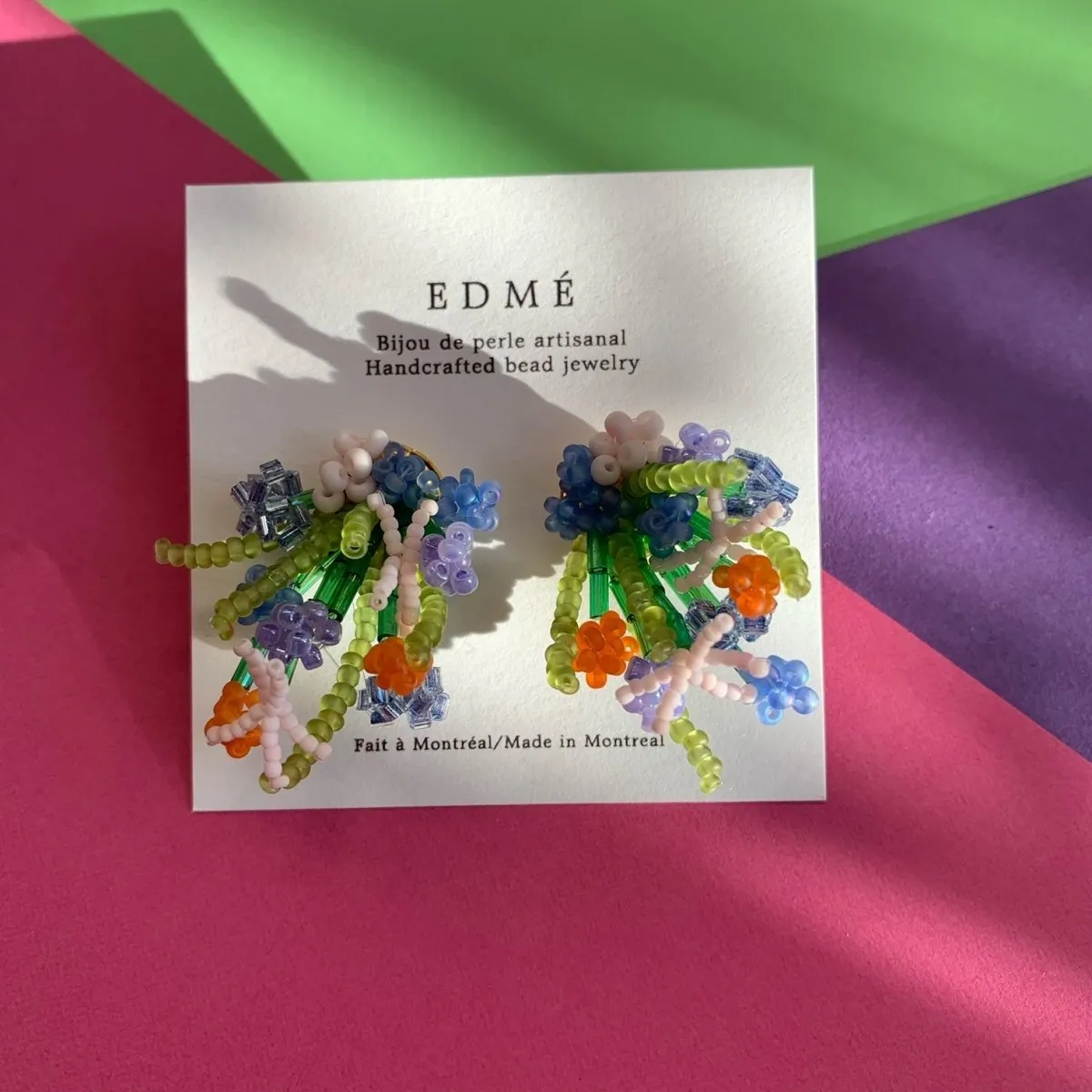 Edmé Beads Flower Arrangement Earrings