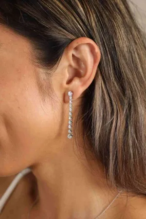 Elegant 1.18 Carat Moissanite Long Earrings in 925 Sterling Silver