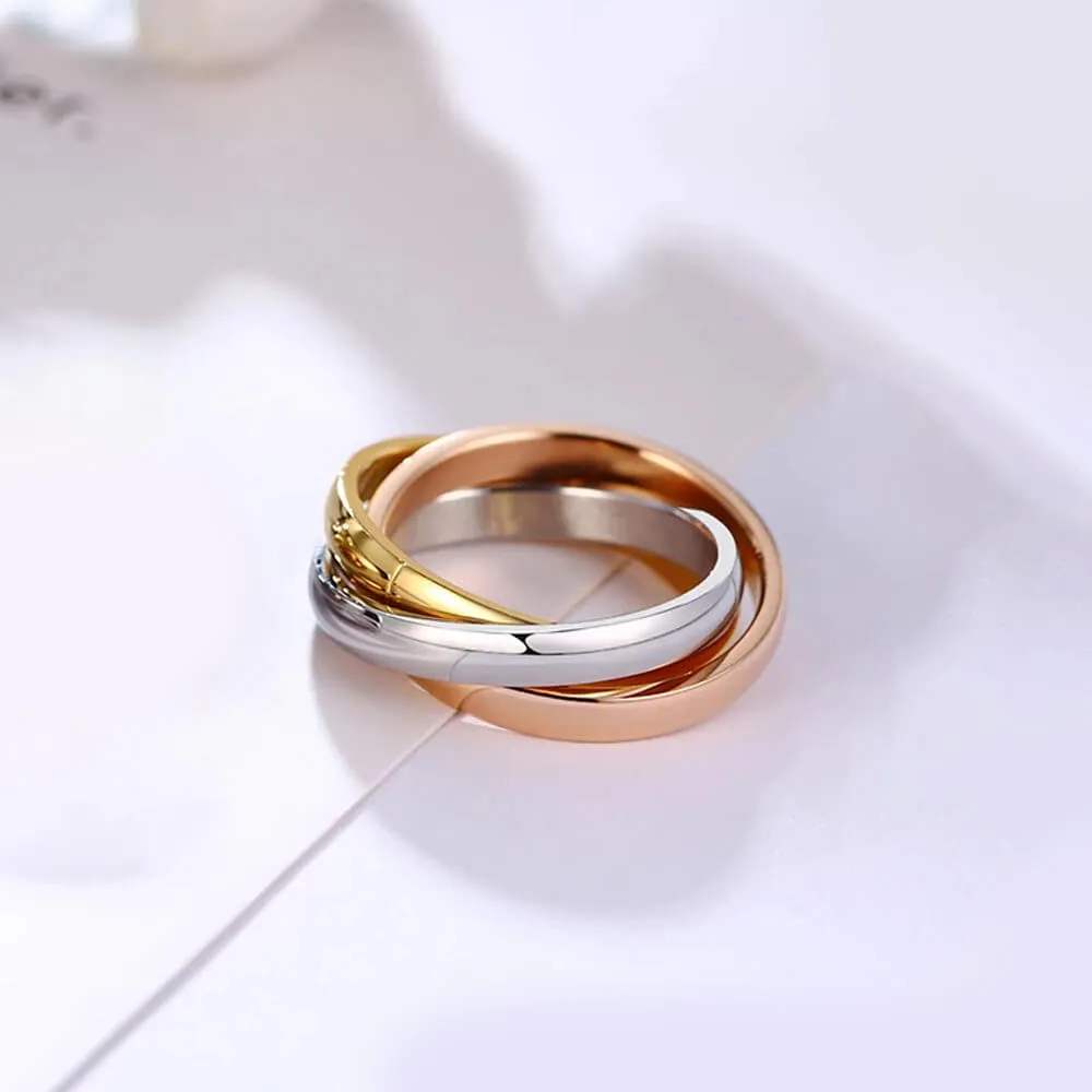 Elegant 3 Interlocked Rings