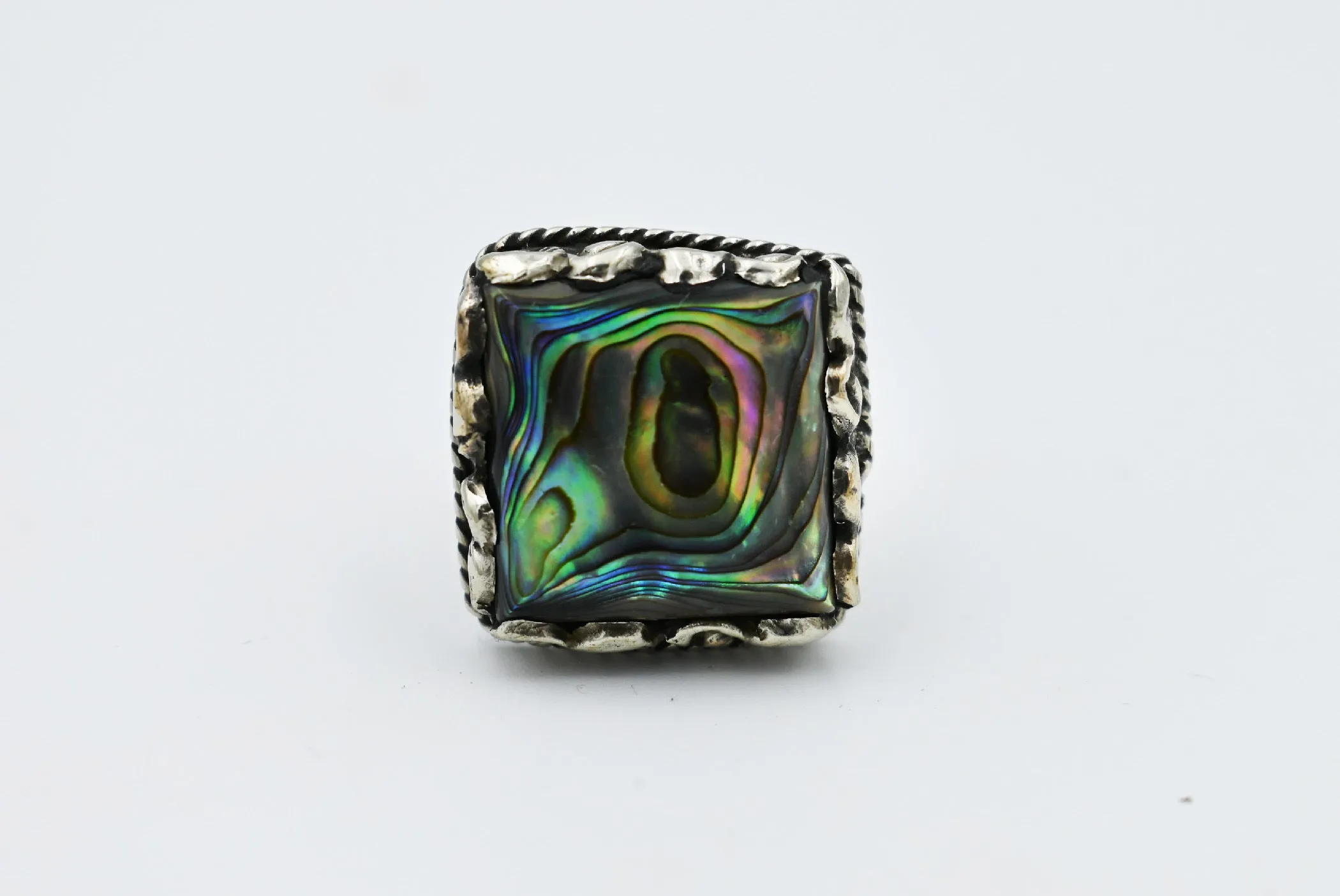Elegant Abalone Square Ring
