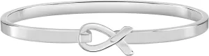 Elegant Cancer Awareness Ribbon Bracelets - Cancer Survivor Bangle Bracelets - Awareness Jewelry