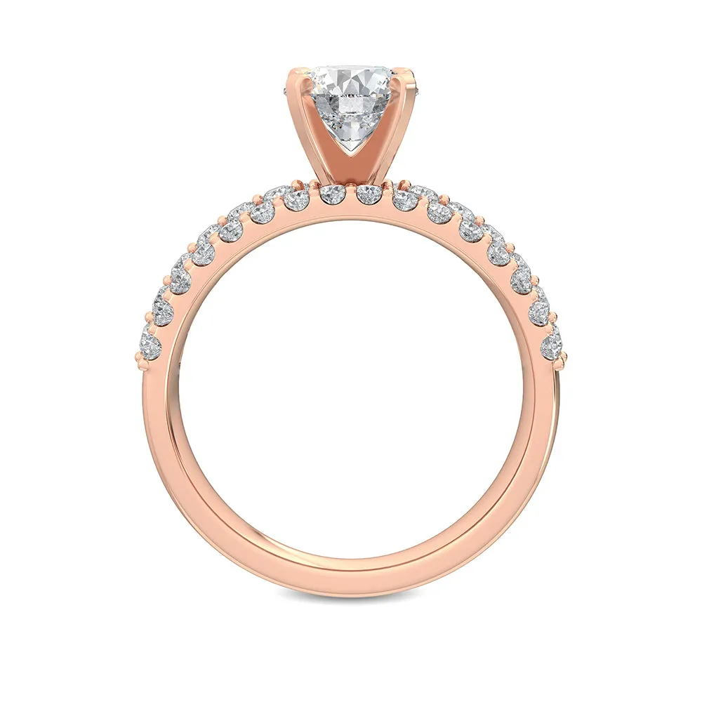 Elegant Gold Double Band Diamond Gold Ring