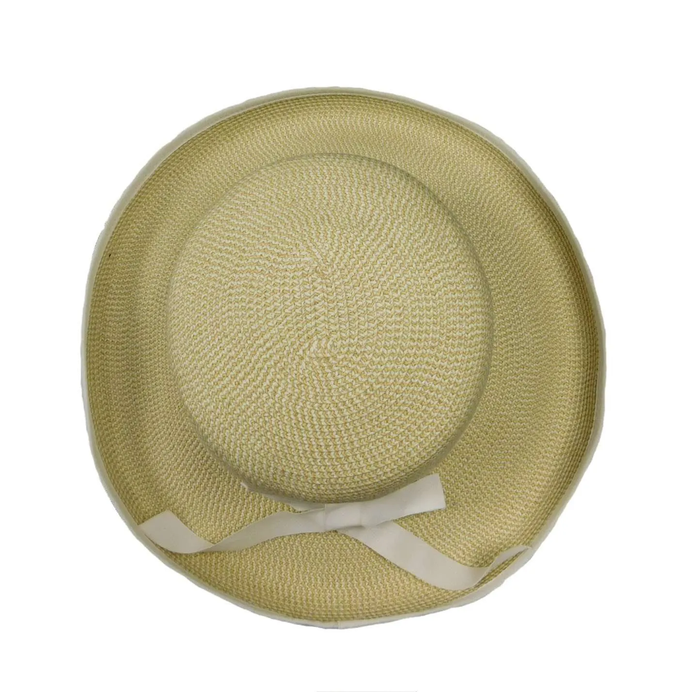 Elegant Kettle Brim with Looped Ribbon Band