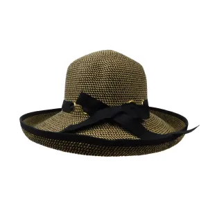 Elegant Kettle Brim with Looped Ribbon Band