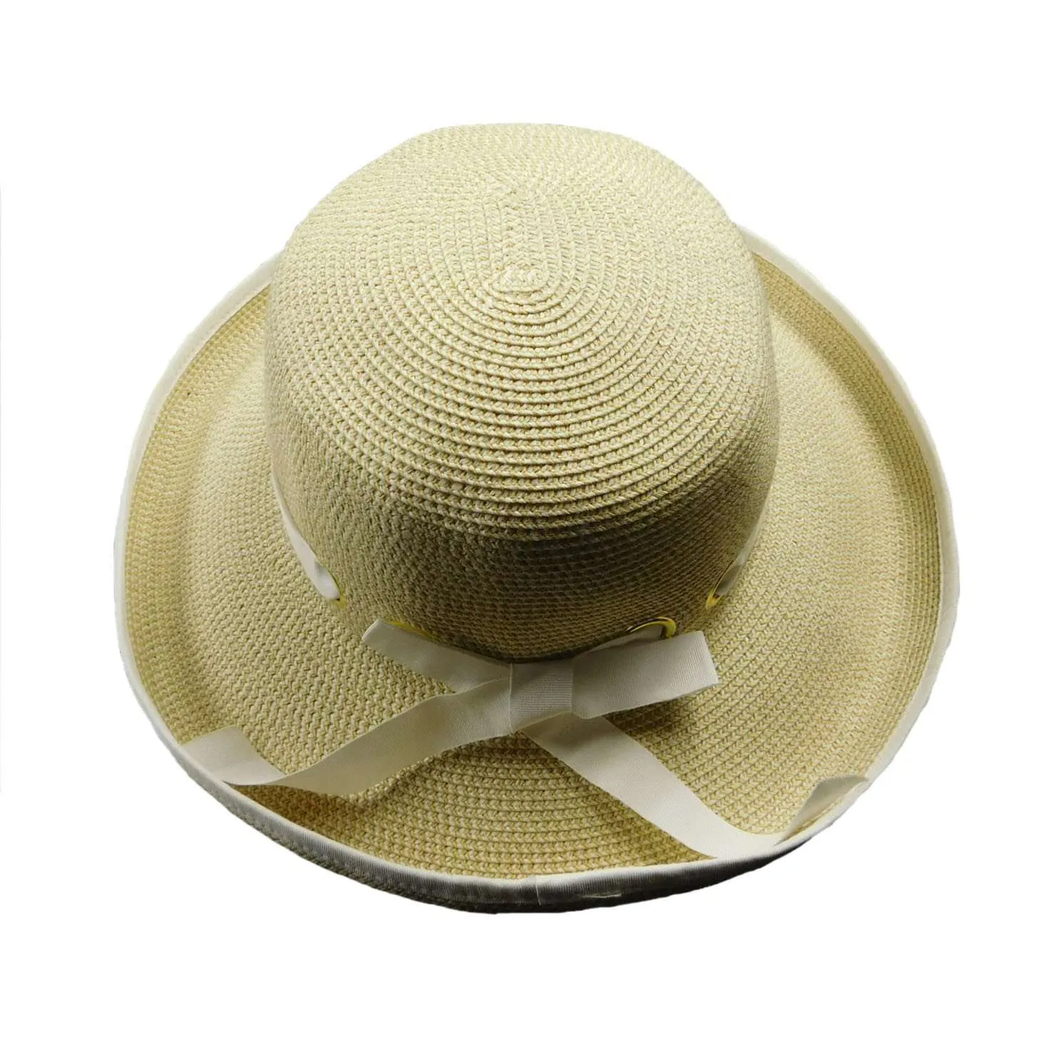 Elegant Kettle Brim with Looped Ribbon Band