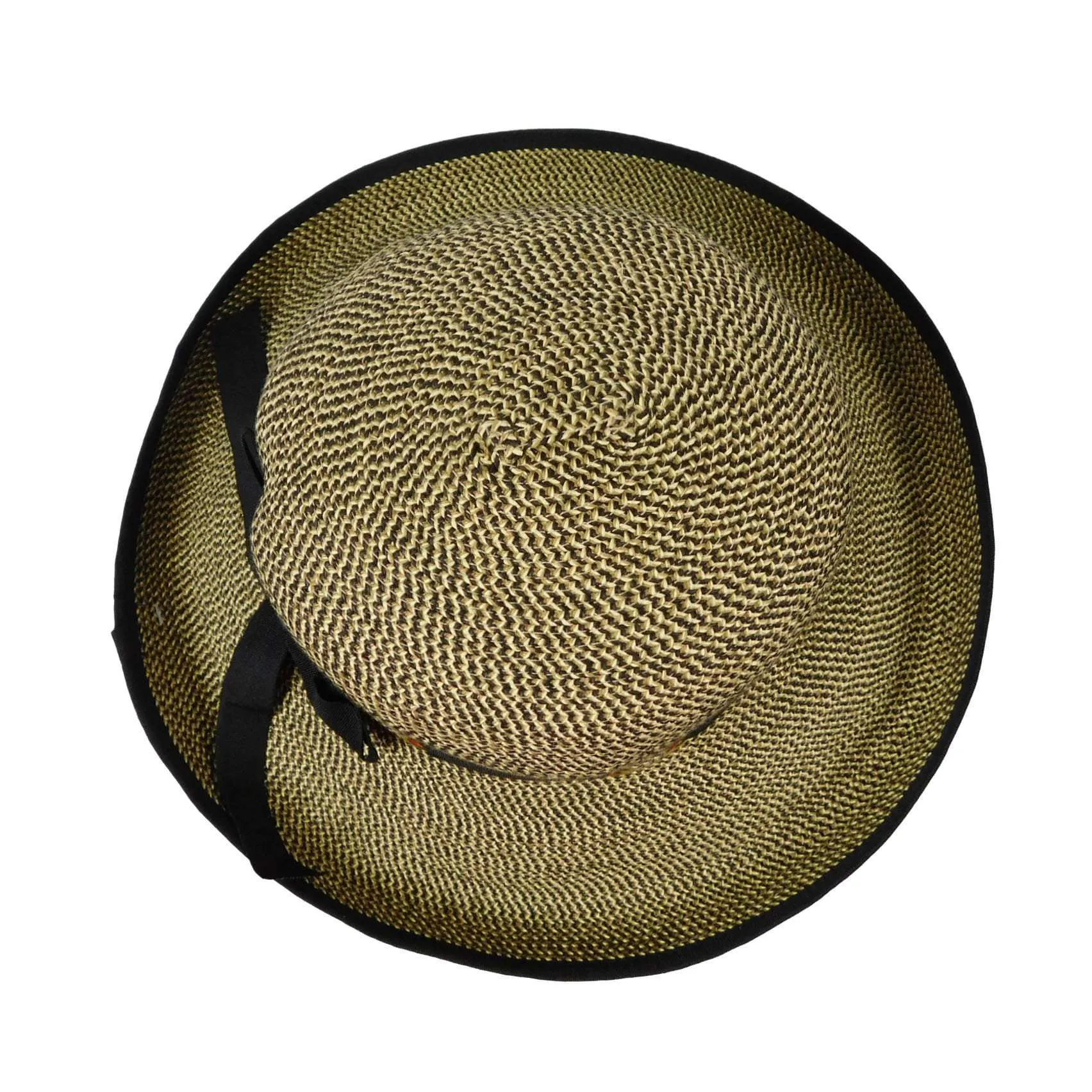 Elegant Kettle Brim with Looped Ribbon Band