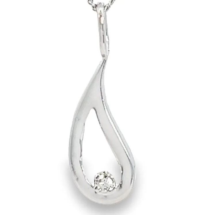 Elegant Silver & Cubic Zirconia Pendant - The Perfect Gift