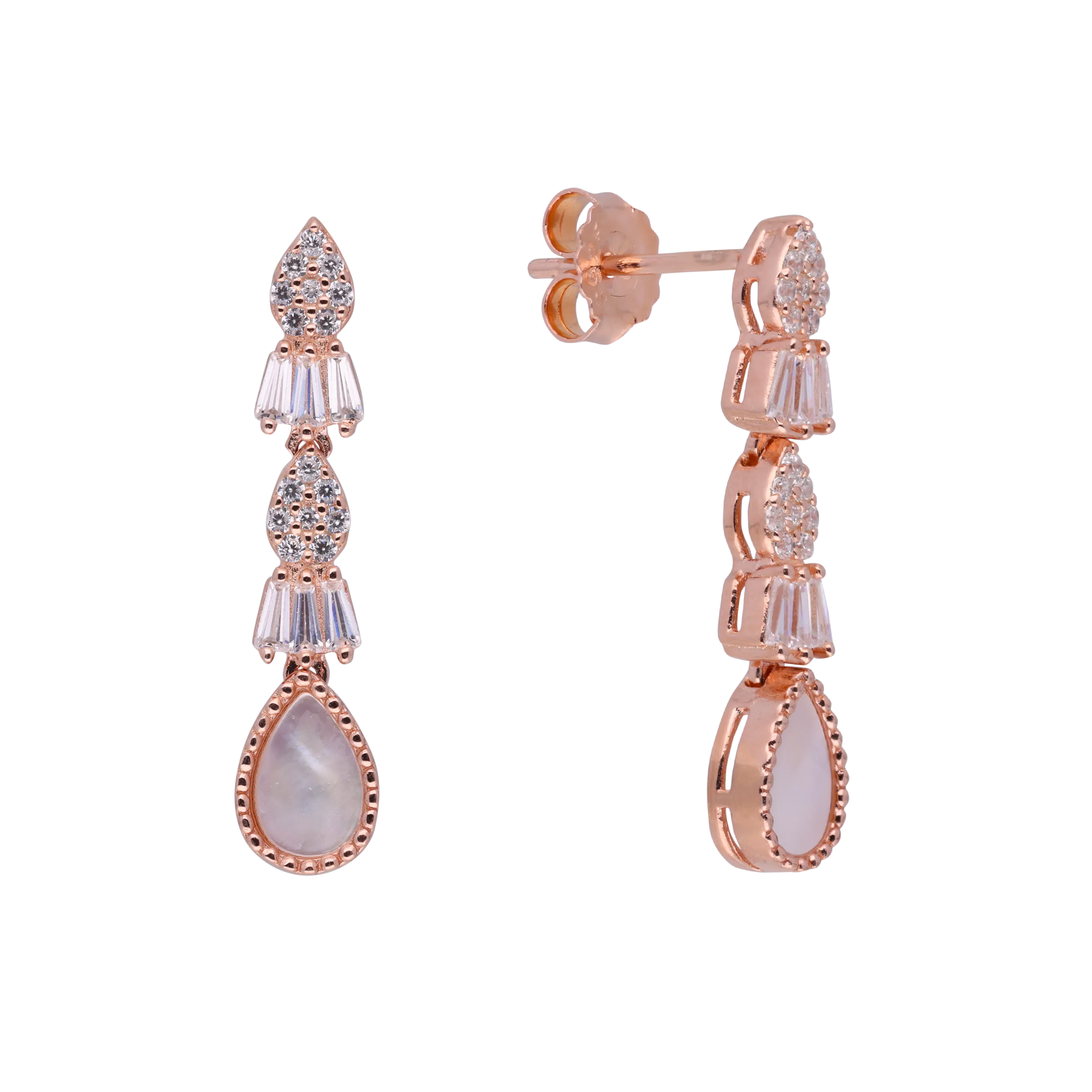 Elegant Sterling Silver Dangle Earrings with Crystal Accents | SKU : 0021188374, 0003525814, 0003526033
