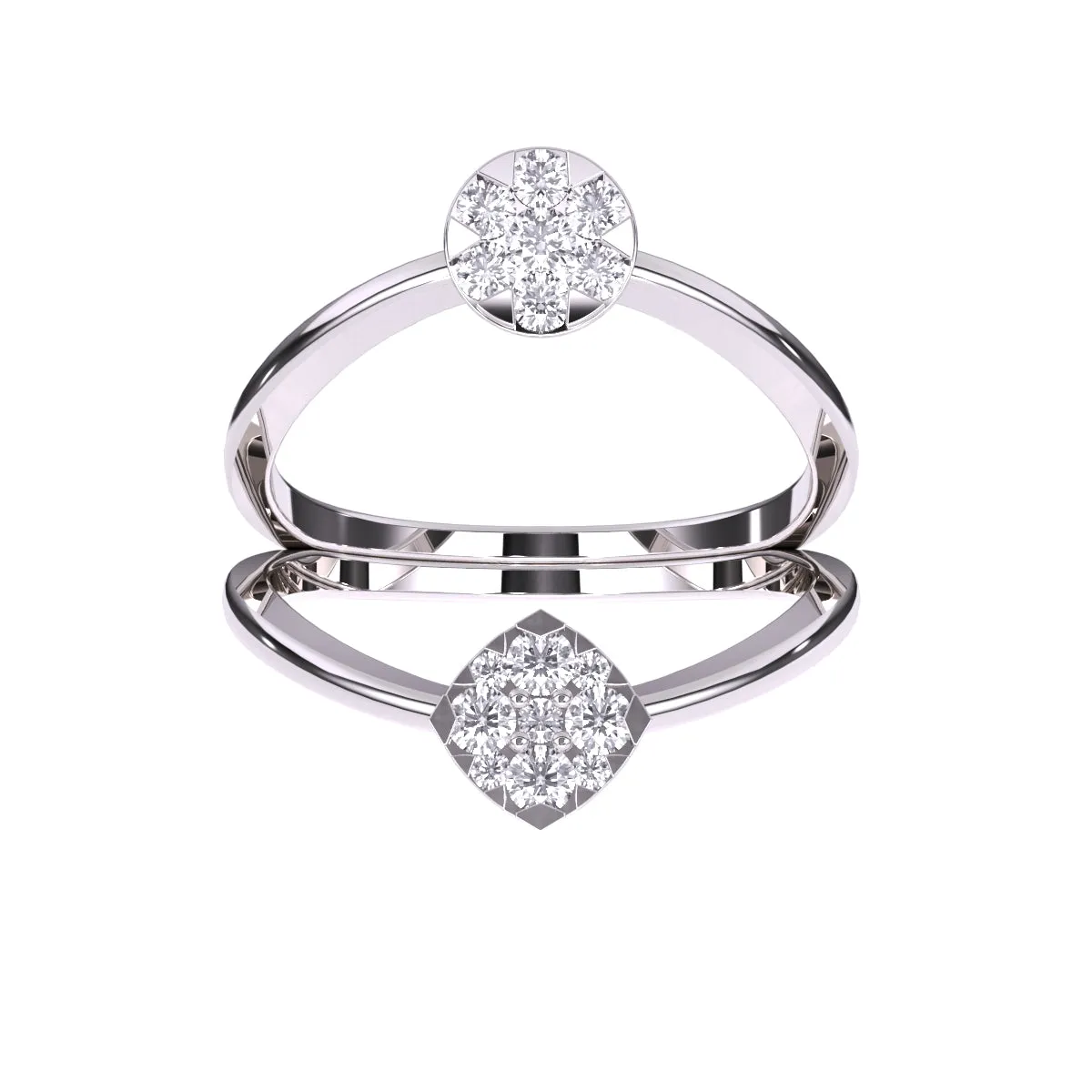 Elegant Two Tone Guard Wrap Wedding Ring