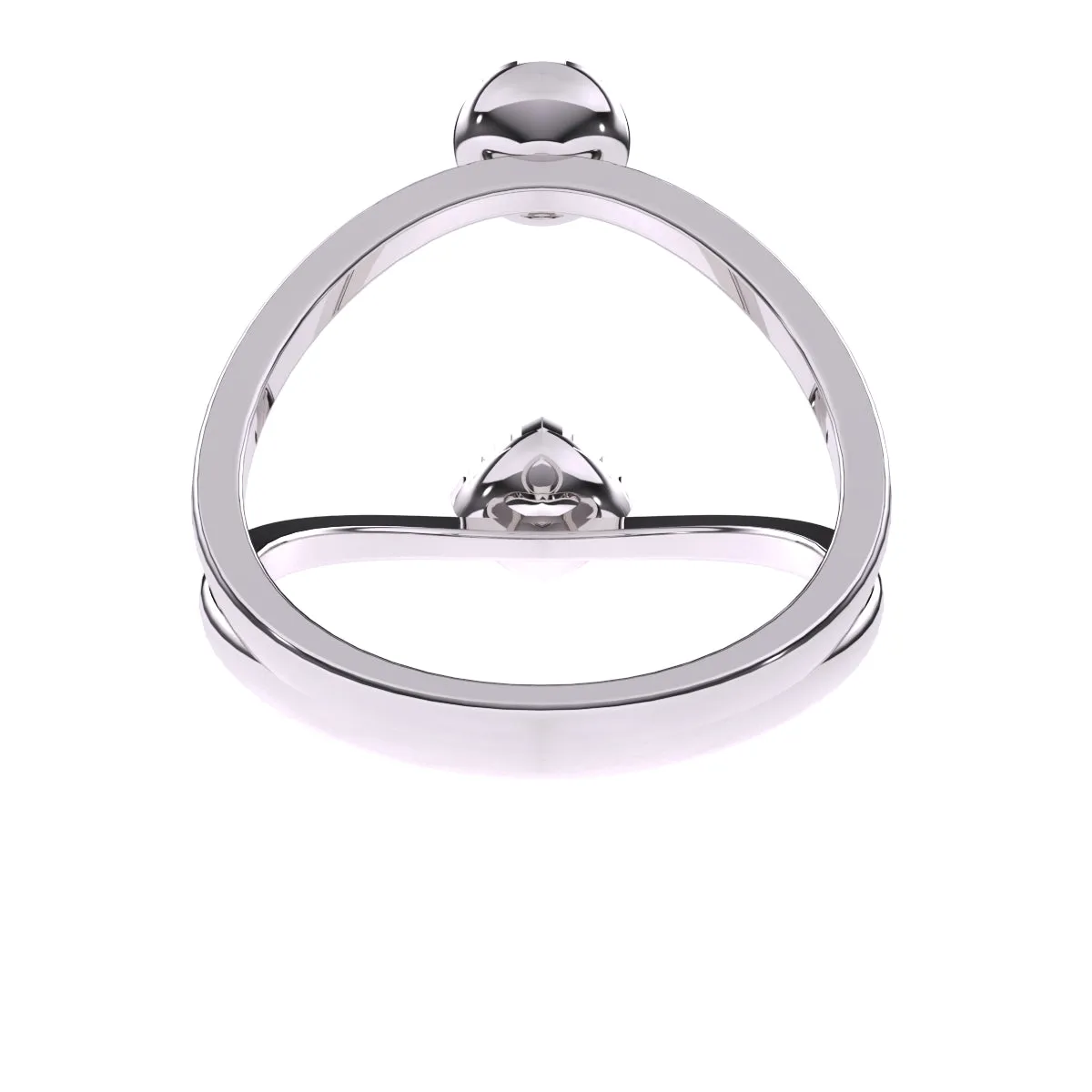 Elegant Two Tone Guard Wrap Wedding Ring