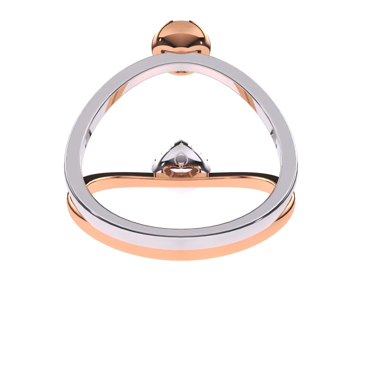 Elegant Two Tone Guard Wrap Wedding Ring