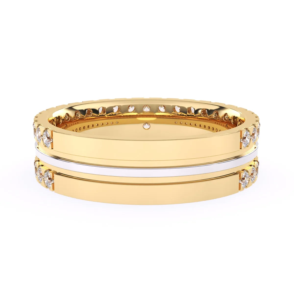 Elegant Two Tone Lab Grown Diamond Band
