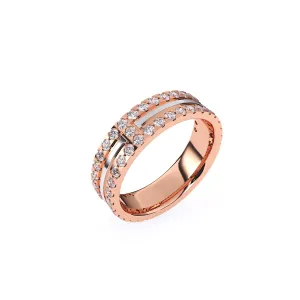 Elegant Two Tone Lab Grown Diamond Band