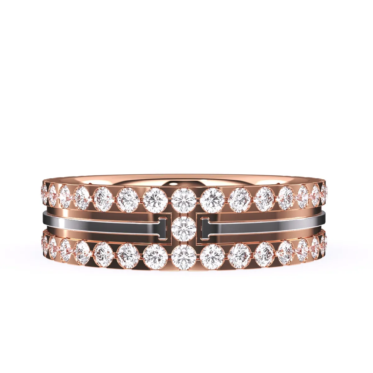 Elegant Two Tone Lab Grown Diamond Band