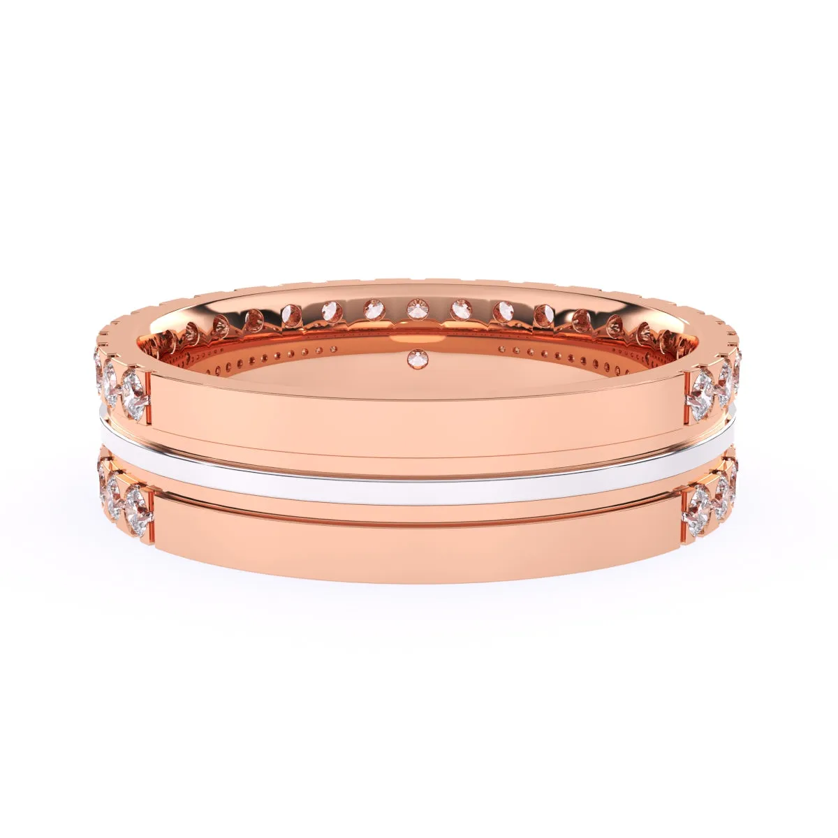 Elegant Two Tone Lab Grown Diamond Band