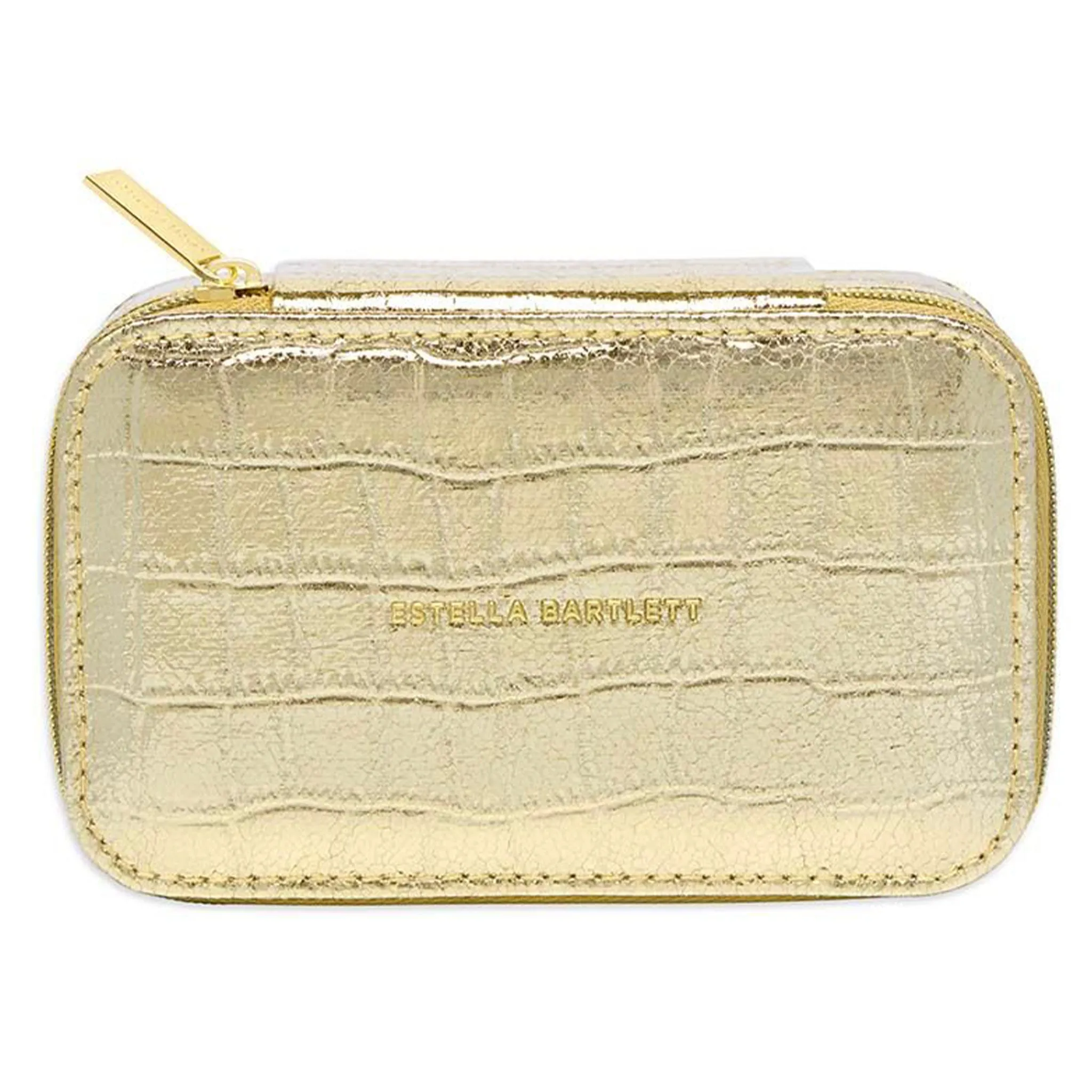 Estella Bartlett Treasure Me Mini Jewellery Box - Gold Croc