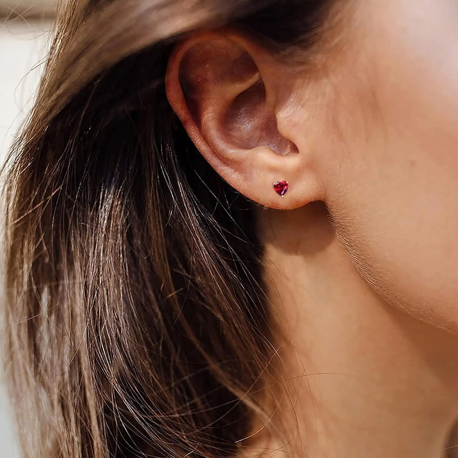 FANCIME 14k Solid Yellow Gold Stud Earrings Gemstone Prong Cluster Stud Earrings Fine Jewelry Gifts for Her Mom Women Wife