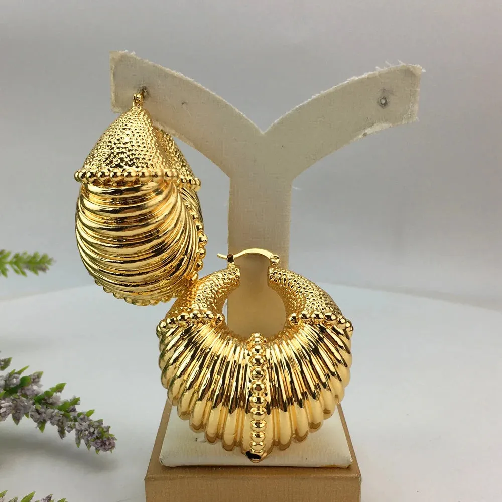 Fashion Bold Earrings Unique Big Earrings Brazilian Type Jewelry for Women