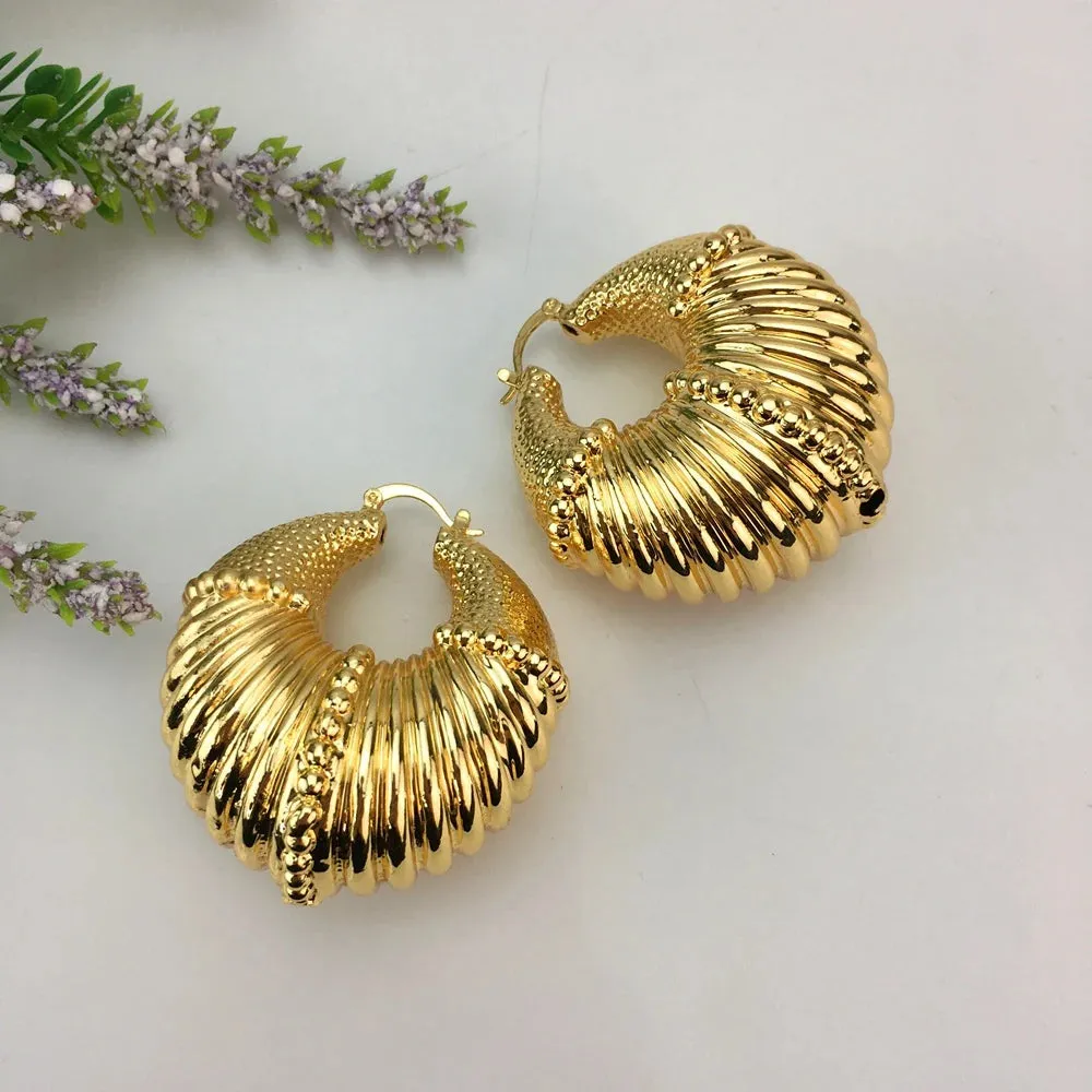 Fashion Bold Earrings Unique Big Earrings Brazilian Type Jewelry for Women