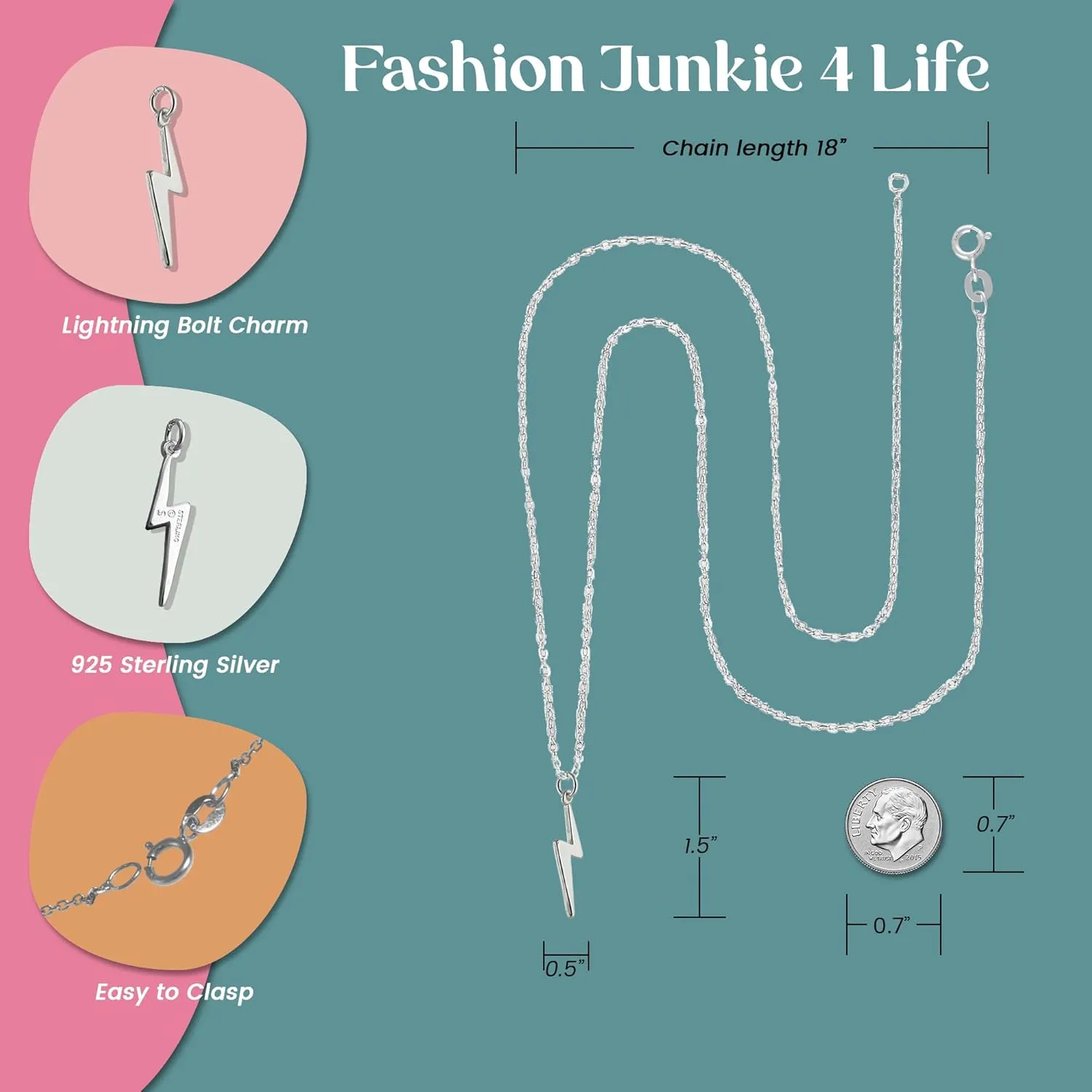 FashionJunkie4Life 925 Sterling Silver Dainty Weather Pendant Necklaces