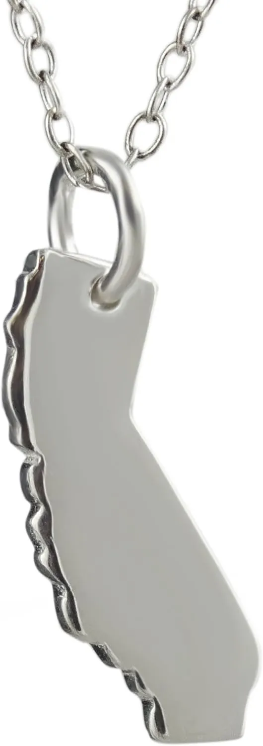 FashionJunkie4Life 925 Sterling Silver US States Pendant Necklaces