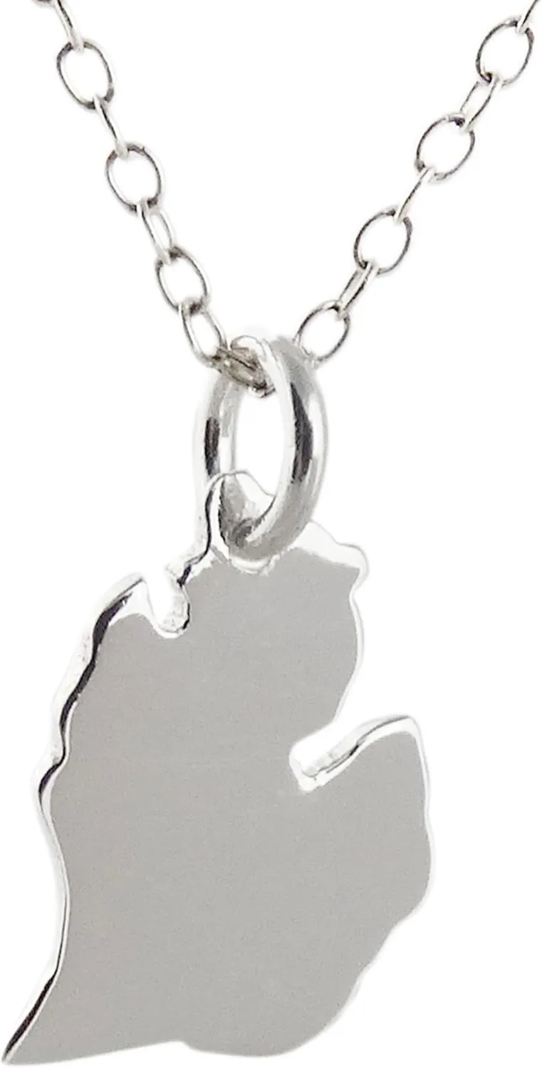 FashionJunkie4Life 925 Sterling Silver US States Pendant Necklaces