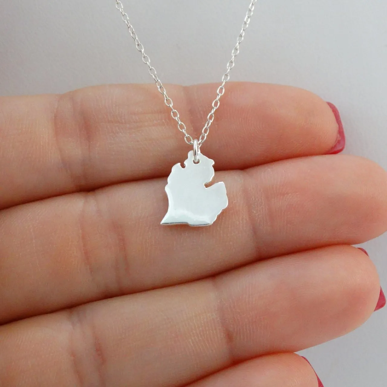 FashionJunkie4Life 925 Sterling Silver US States Pendant Necklaces