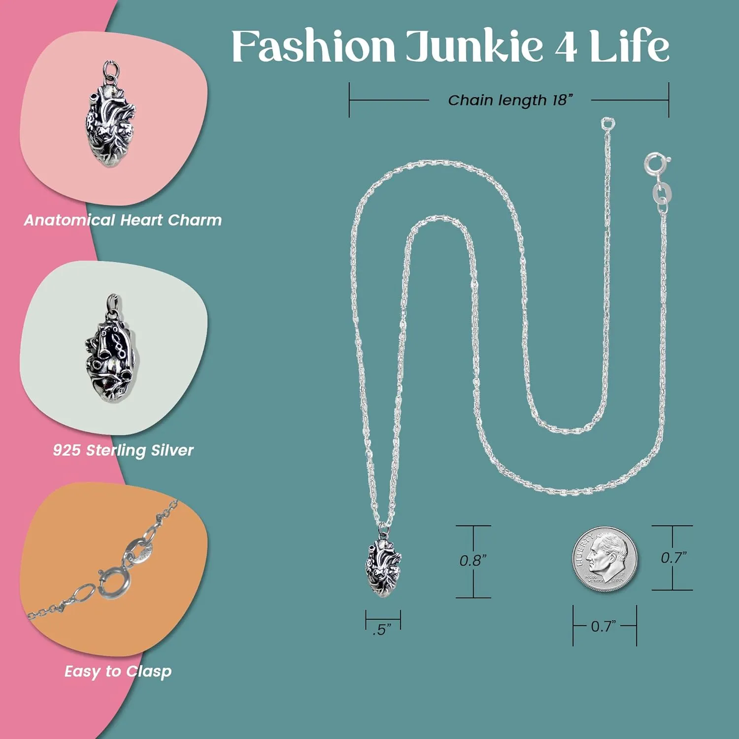FashionJunkie4Life Anatomoy, Chemistry and Science Themed Pendant Necklaces