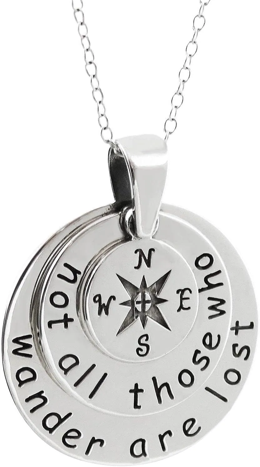 FashionJunkie4Life Compass Pendant Necklaces for Men and Women