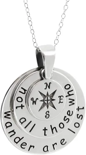 FashionJunkie4Life Compass Pendant Necklaces for Men and Women